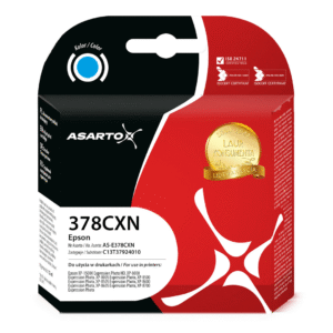 Tusz Asarto AS-E378CXN zamiennik Epson C13T37924010, cyan (błękitny), 830 stron, 12 ml