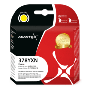Tusz Asarto AS-E378YXN zamiennik Epson C13T37944010, yellow (żółty), 830 stron, 13,2 ml