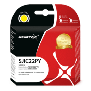 Tusz Asarto AS-ESJIC22PYN zamiennik Epson C33S020604, yellow (żółty), 34 ml