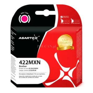 Tusz Asarto AS-B422MXN zamiennik Brother LC422XLM, magenta (purpurowy), 1500 stron, 19 ml