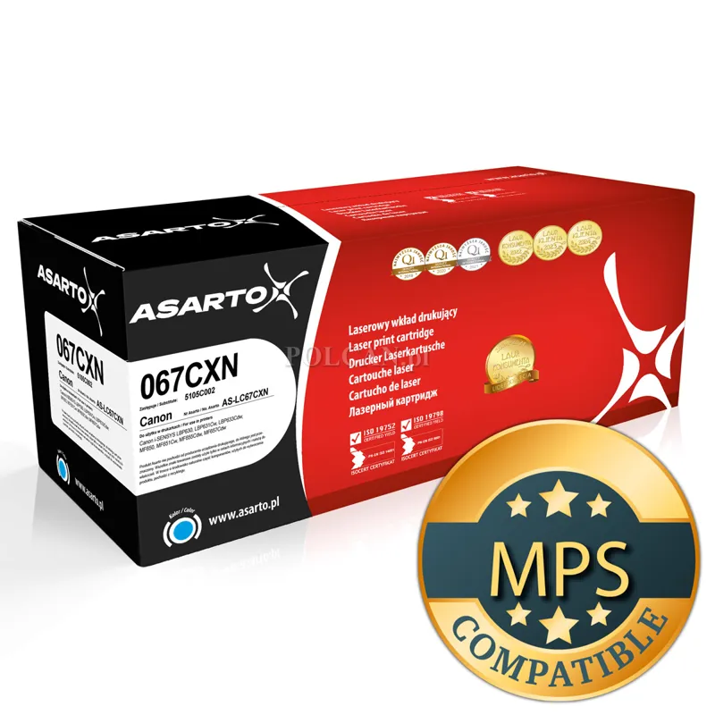 Toner Asarto do Canon 067CXN | 5105C002 | 2350 str. | cyan