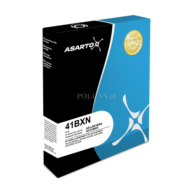 Tusz Asarto do Ricoh 41BXN | 405761 | 2500 str. | black